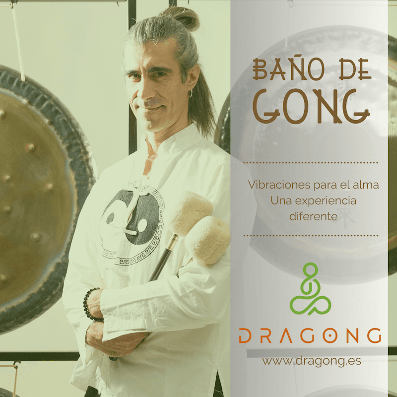 Cartel genérico de baño de gong en Madrid