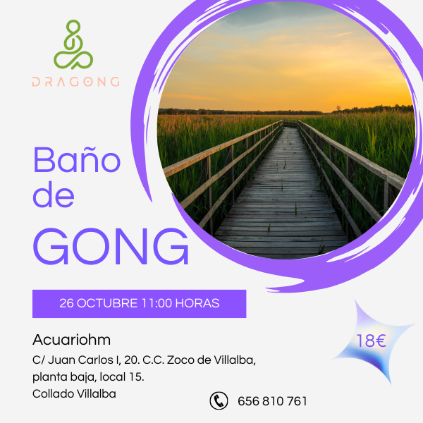 Baño de gong en Sierra de Madrid en octubre 