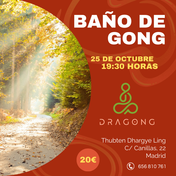 Baño de gong en Madrid en octubre 