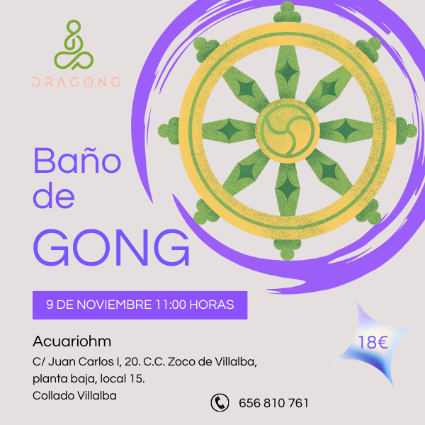 Baño de gong en la sierra de Madrid.