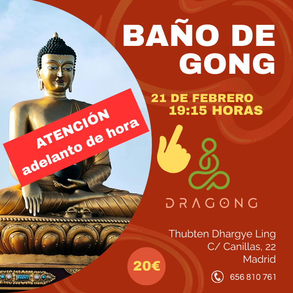 Baño de gong Thubten Feb Baño de gong en el centro de Madrid en febrero de 2026